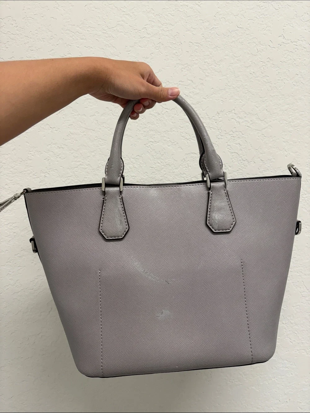 Michael Kors Grey Saffiano Leather Tote